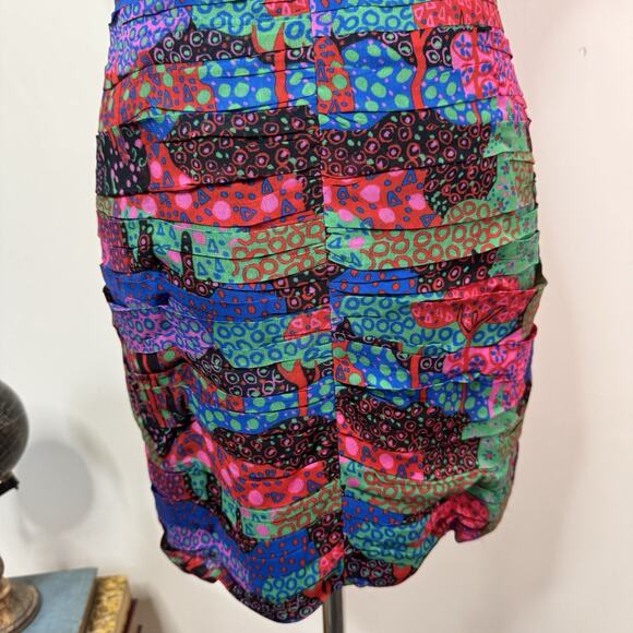 Rhode Clara Enchanted Woods Mini Dress Size 0 NWT Boho Festival Vacation Ruched - Picture 5 of 12